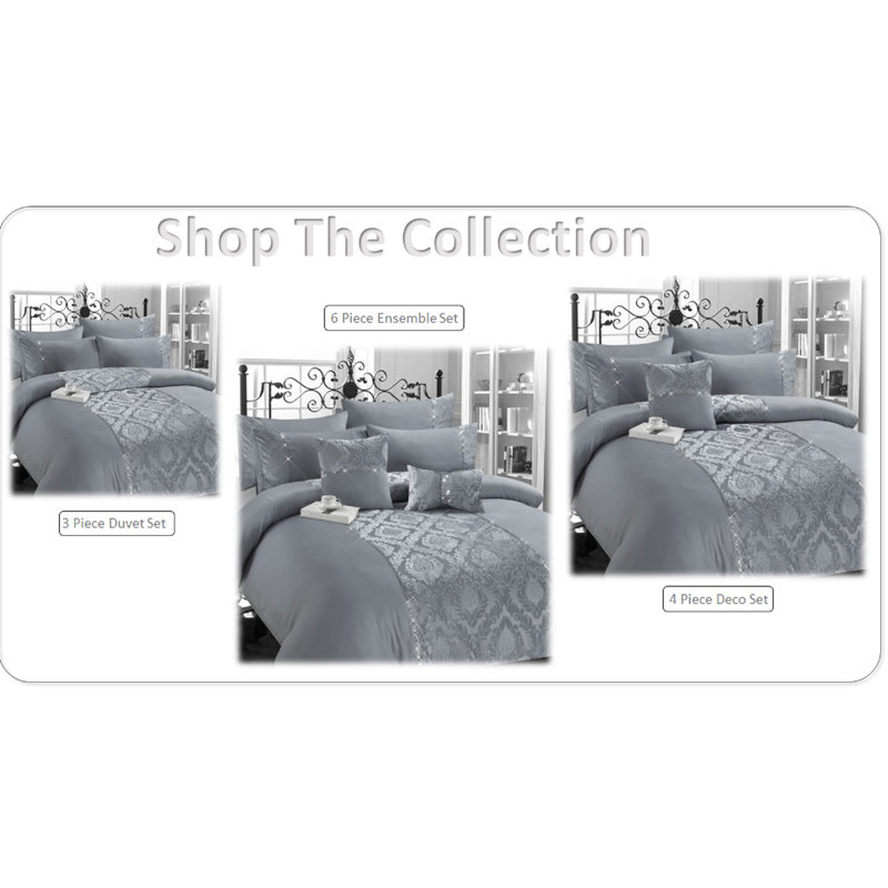 Adonica Damask Square Throw Cushion Cover, Grey