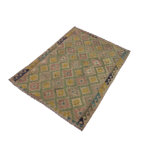 Tapis argenté en laine noué à la main de style sud-ouest Madixx 5 pi 6 po x 7 pi 10 po