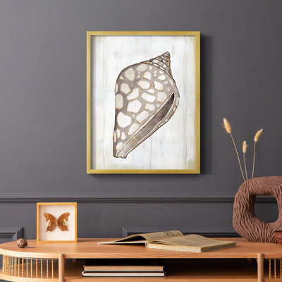 Ocean Cone I, reproduction encadrée - bois massif