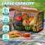 Wire Fruit Basket with Wooden Top for Kitchen, Black-1118055639