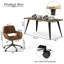 Ensemble de table de salle à manger moderne 4 pièces pour 4 personnes avec chaises pivotantes Ross, conception peu encombrante-2105698346-2105698349