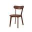 Ensemble de 4 chaises de salle à manger en bois de chêne massif à dossier papillon-2051389227
