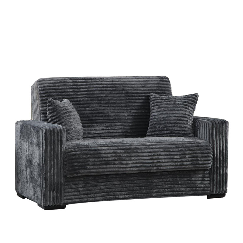 Causeuse Monet, Gris, Noir, noir, noir, noir