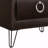 Dark Merlot 2-Drawer Nightstand With Hairpin Legs
