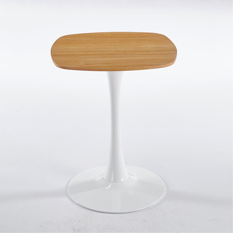 23.62 Inch Dining Table Oak, Oak/White, 28.94"H x 23.62"L x 23.62"W