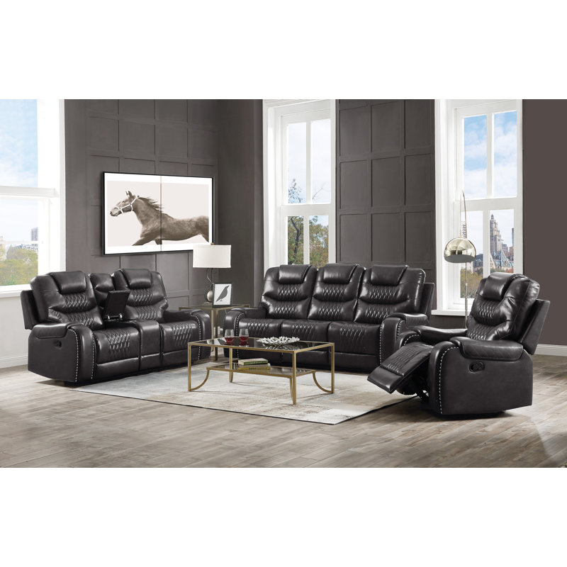 Fauteuil inclinable 42 po, Similicuir magnétite