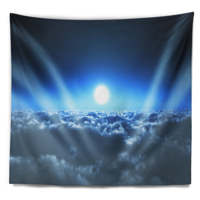 Tapisserie paysage paysage au-dessus des nuages