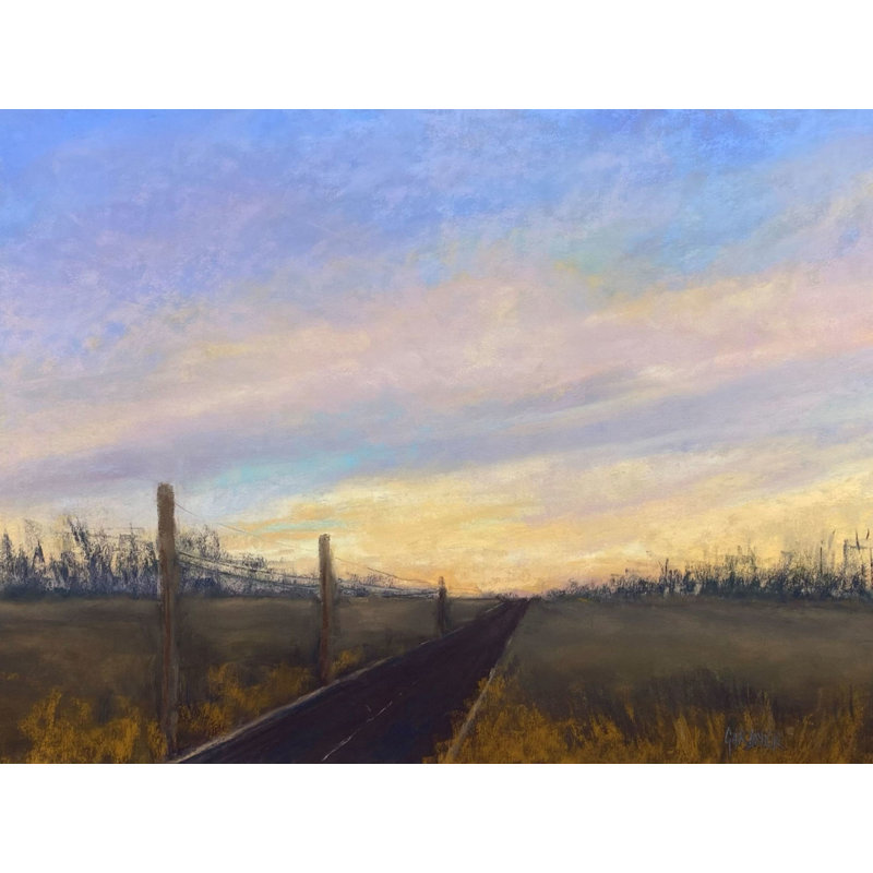 Let The Darkness Speed The Dawn Print by Dina Gardner, 25.25" H x 31.25" W x 0.875" D, Black Framed Paper