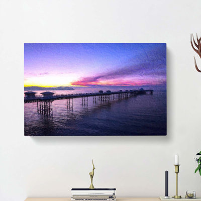 Pier In Llandudno Wales - Wrapped Canvas