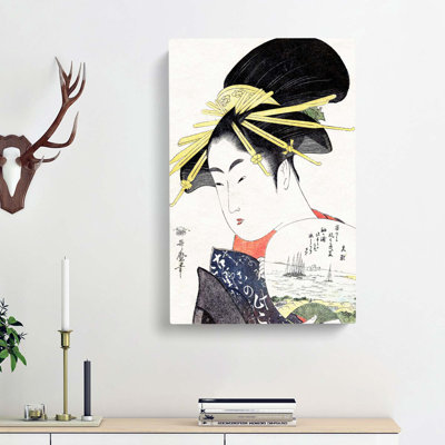 Courtesan Konosumi by Kitagawa Utamaro - Wrapped Canvas Painting