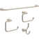 Arvo 18 in. Wall Mount Towel Bar with 6 in. Extender Bath Hardware Accessory in Brushed Nickel