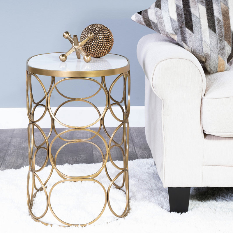 Talulah Oval Marble Side Table