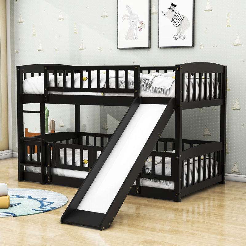 Gentjana Standard Bunk Bed by Harriet Bee, Twin over Twin, Espresso