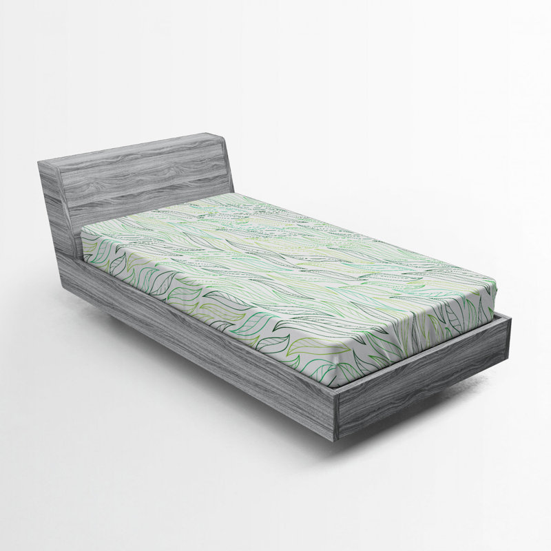 Microfiber Floral Fitted Sheet, Twin Fitted Sheet