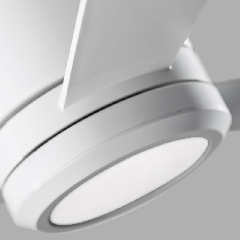Rodrick 3 Blade Ceiling Fan with LED Light Kit, 52 inches, Matte White