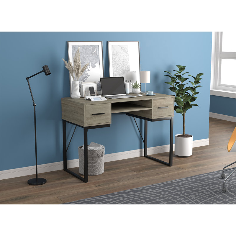 Bureau Marillany, Taupe foncé / noir
