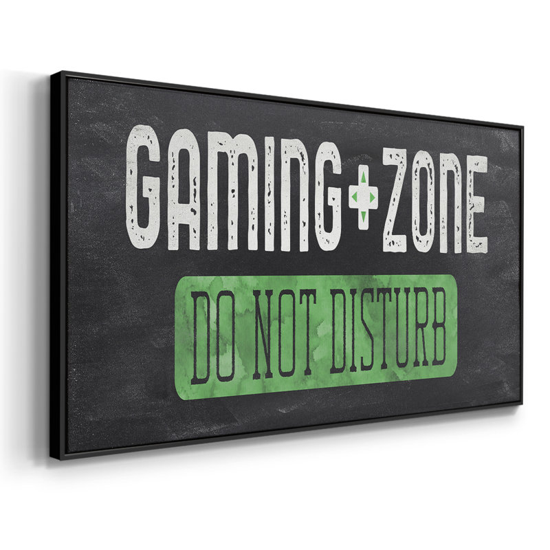 Zone de jeu - Toile tendue avec châssis encadré - Prêt à être accroché, Noir, H 21 po x l 41 po