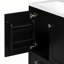Meuble-lavabo blanc de 30 po avec lavabo simple, meuble-lavabo encastré, armoire de rangement avec 2 portes et un tiroir, fermeture en douceur, rangement multifonctionnel, structure en bois massif-1207988873-1207988872