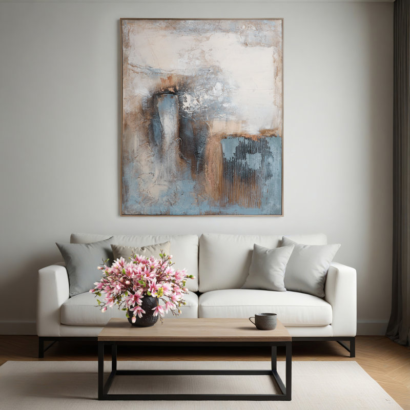 48 x 60 Araminta, art mural peint à la main