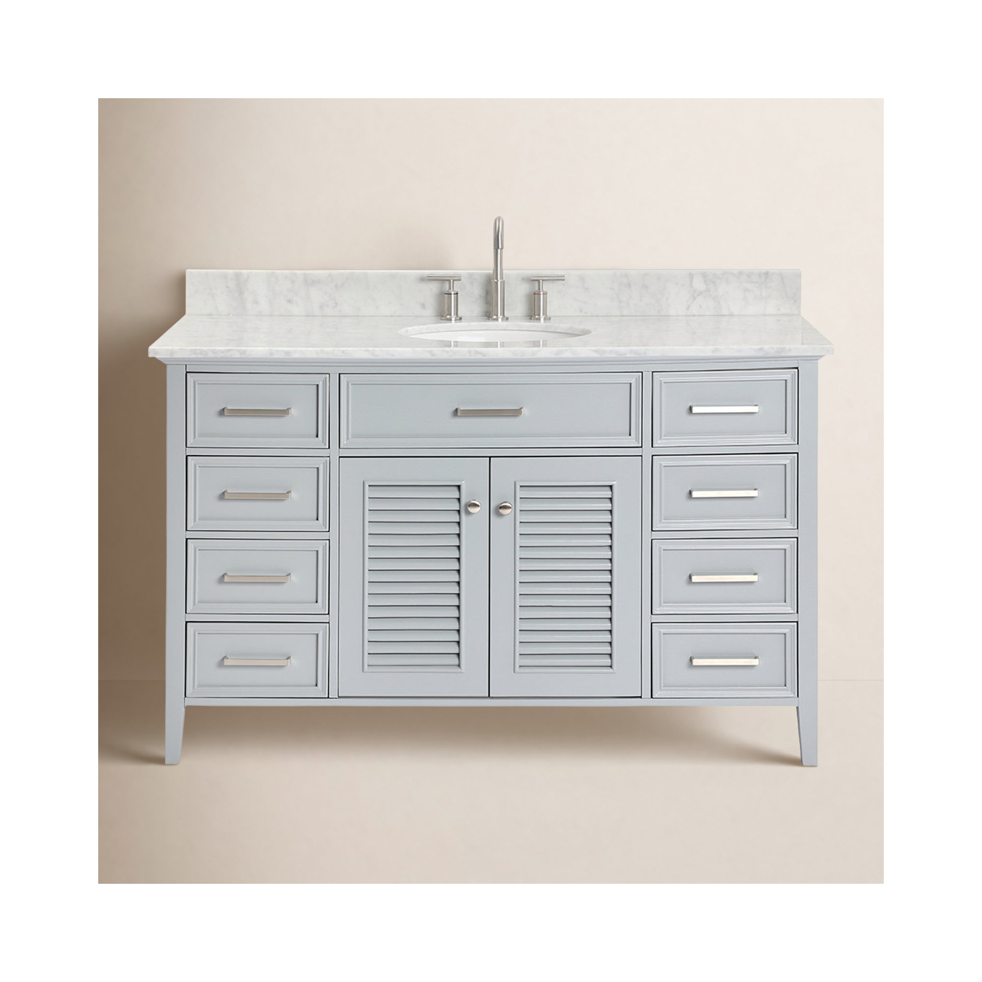55'' Single Bathroom Vanity, Gray