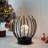Battery Operated Table Lamp Indoors Outdoor Lantern with LED Bulb 