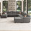 Canapé modulaire standard avec repose-pieds Anureet
