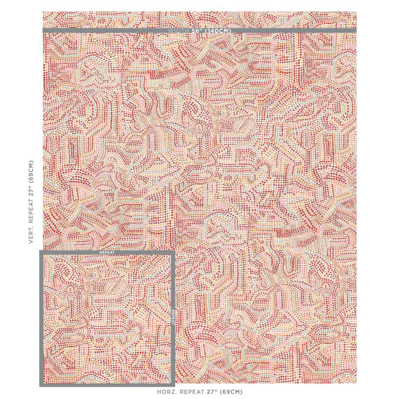 Mélange de coton bohémien, Rose