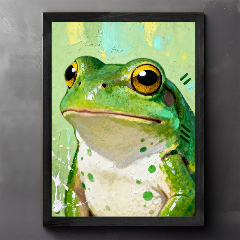 Reproduction d'art encadrée noire rétro, H 37 po x l 25 po