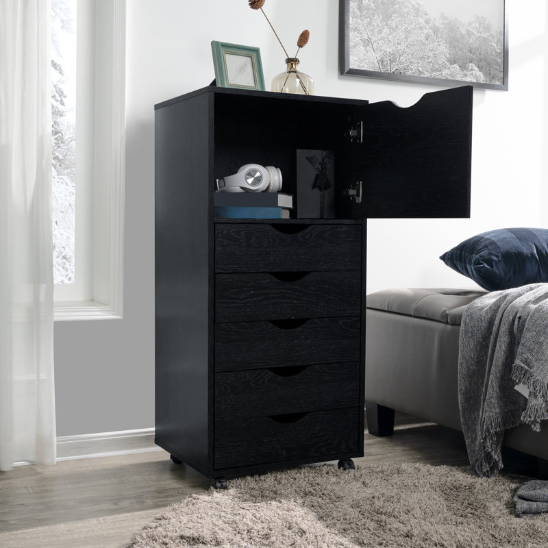 Armoire de rangement 6 tiroirs Inara, Gris foncé
