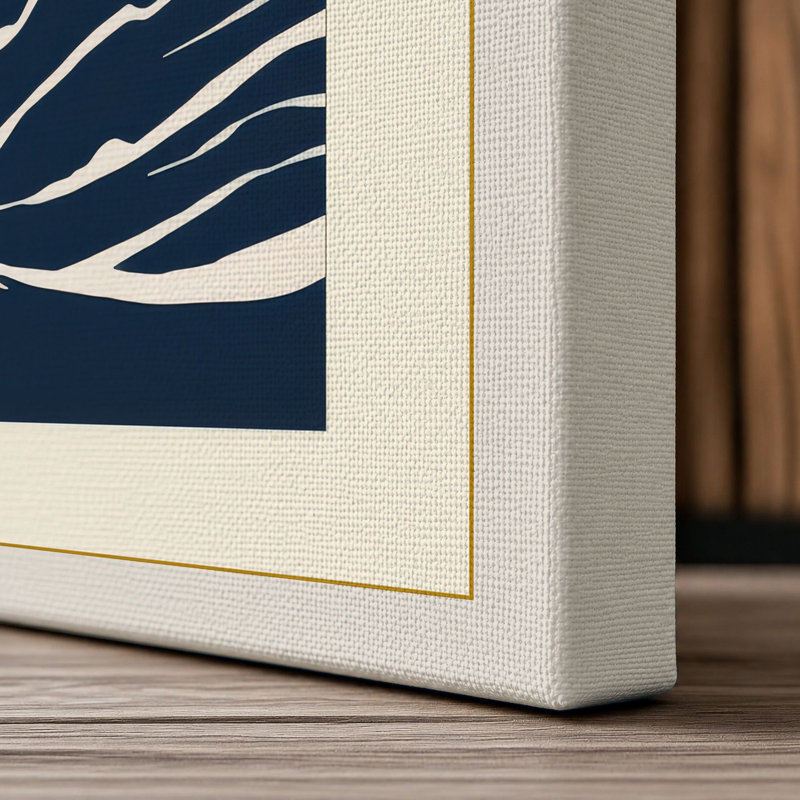 Whale Rising Coastal - Wrapped Canvas, 36x24 - 91.4 x 61.0 cm, Cream Border