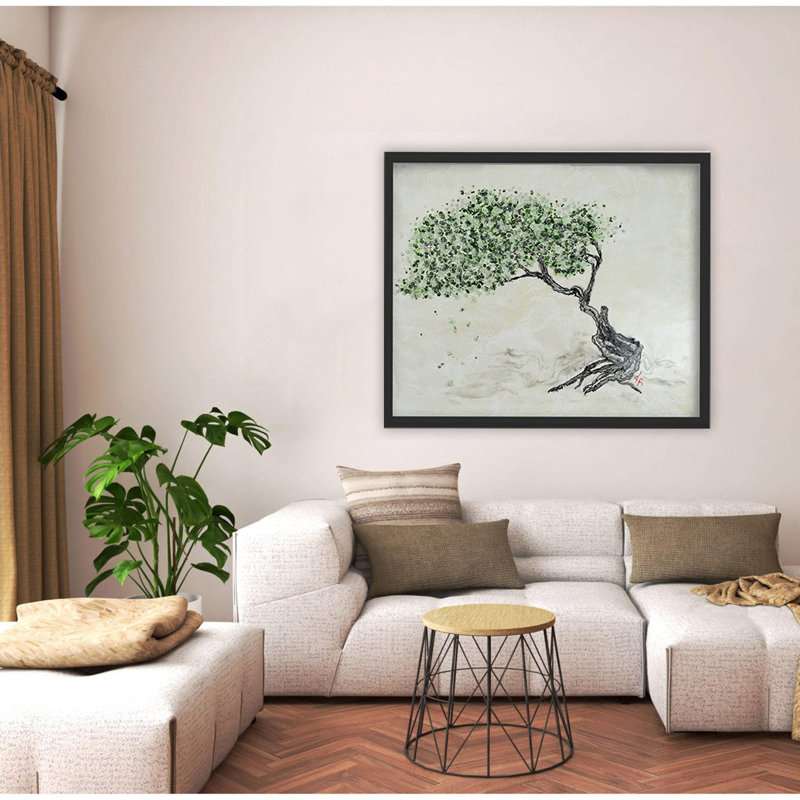 Art mural sur toile "Printemps flottant", Cadre flottant noir, H 12 po x l 16 po
