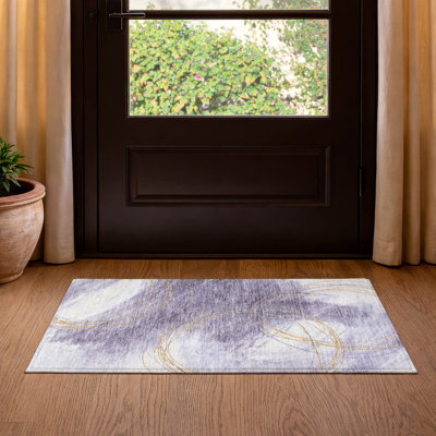 Tapis abstrait lavable à la machine de qualité supérieure Mayfield AMF2396