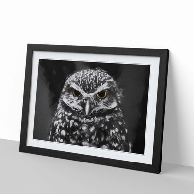 Little Owl in Abstract - Picture Frame Art Print
