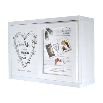 Prinz Decorative Baby Photo Keepsake Wooden Memory Box