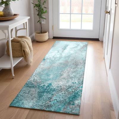 Kyrie Washable Abstract Indoor / Outdoor Rug