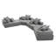 Canapé modulaire surdimensionné en forme de U de Boneless avec tissu luxueux Boucle, aucun assemblage requis, rembourrage en mousse spacieux