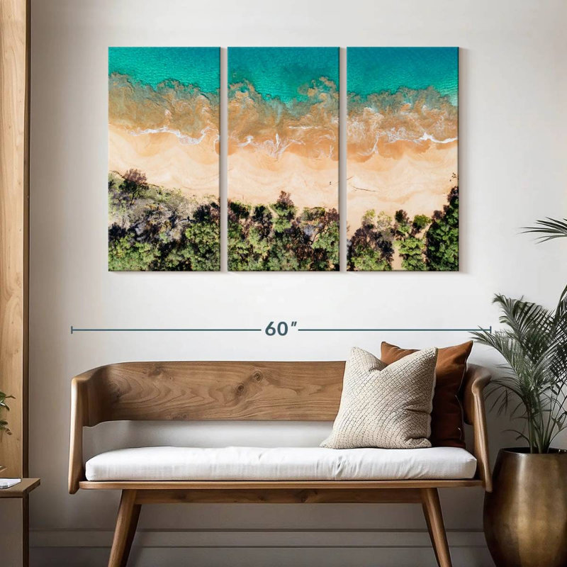 Gillard Maui Beach Aerial View, 32" H x 50" W