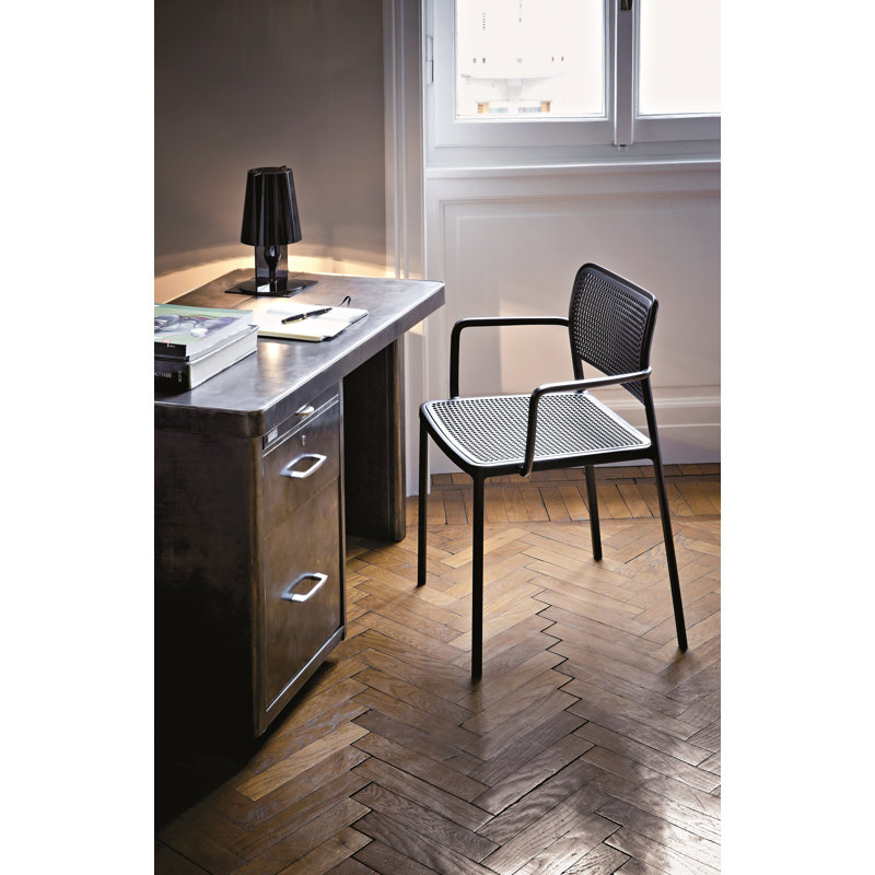 Audrey Dining Chair, Black, Black Painted Steel