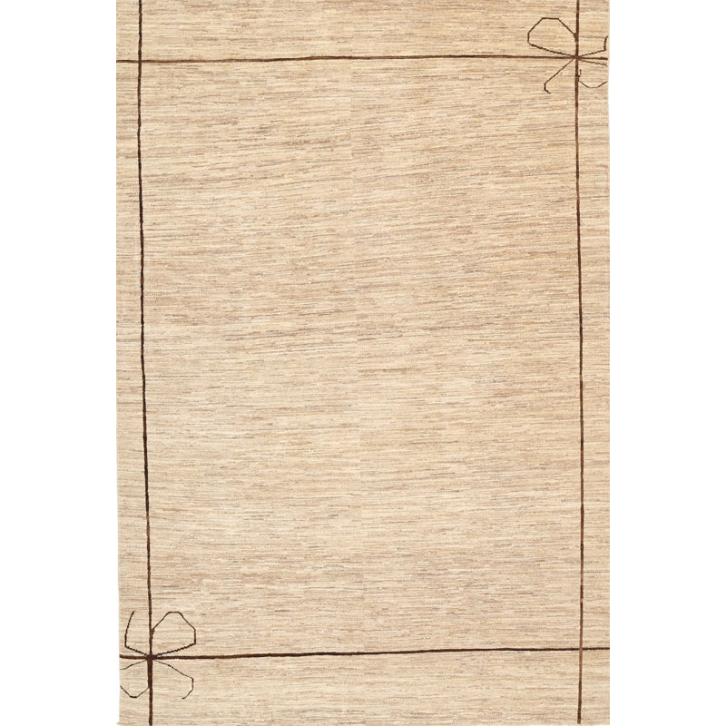 Tapis de zone brun ciel contemporain, Rectangle 5 pi x 7 pi