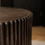 Ensemble de tables basses gigognes cylindriques de style rétro avec motif texturé vertical en relief pour le salon-1363668291