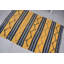 Tapis de porte kilim turc tissé à la main en zigzag jaune pour un décor de style bohémien