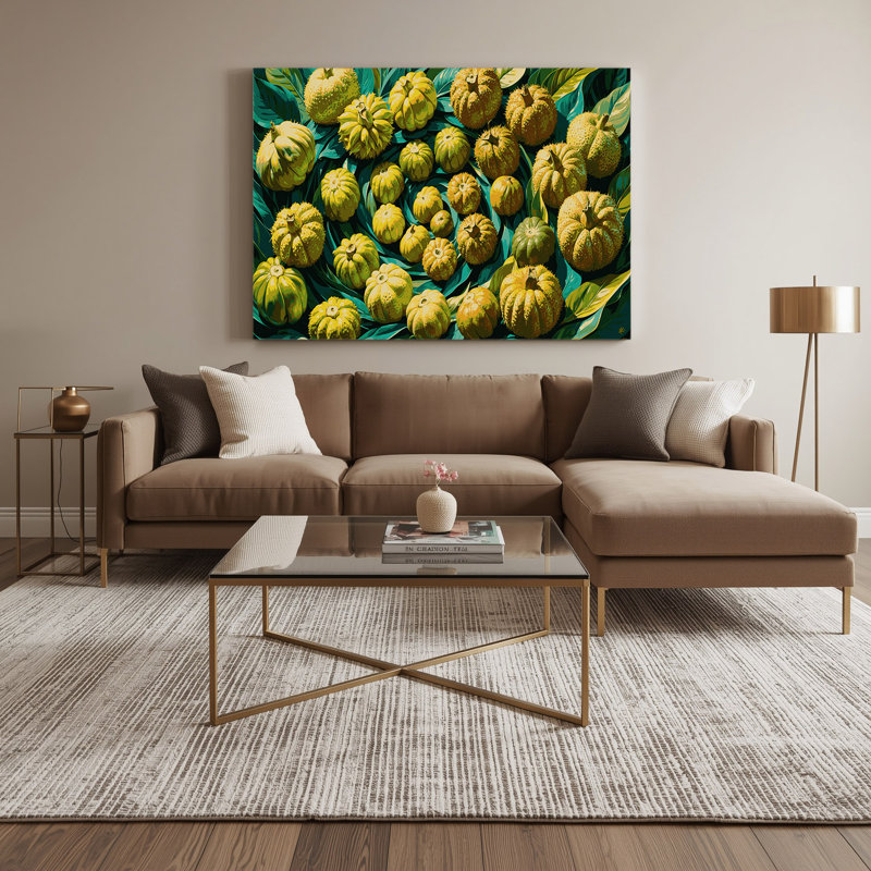 Art mural sur toile fruit vert, H 11 po x l 14 po