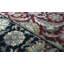 Tapis rouge et noir noué à la main de haute qualité