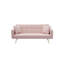 Canapé-lit 71,7 pouces en molleton rose avec deux coussins décoratifs-913325358