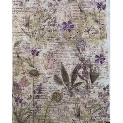 Lavender Harmony Designer Printed Aida Fabric by Alisena KF-1262A