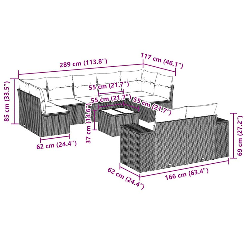 Vidaxl Garden Sofa Set