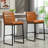 Set of 2 Damylah Faux Leather Counter Stool with Black Metal Legs-270748160-270748165