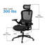 Chaise de bureau ergonomique à double dossier, avec support lombaire réglable et dossier inclinable — ensemble bureau et chaise pour bureau à domicile, chaise d'ordinateur à dossier haut, chaise de bureau en maille respirante-114488469