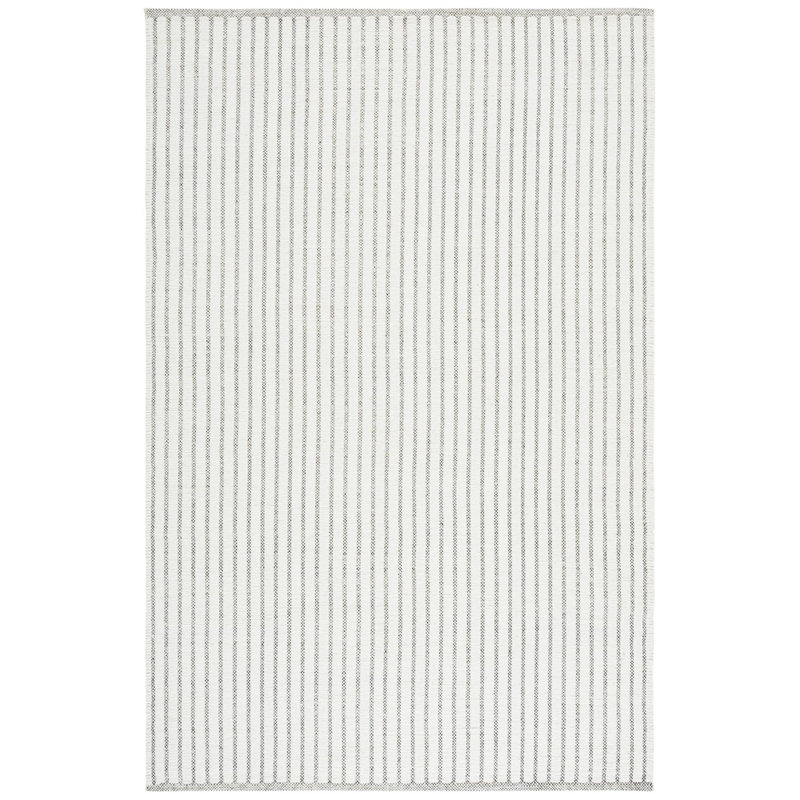 Vermont Hand Woven Wool;Cotton Striped Indoor Rug, Rectangle 9' x 12'