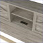 Ensemble de chambre à coucher 3 pièces pleine campagne gris ardoise avec tête de lit, station de charge, table de chevet et amp; Commode | Panneau de particules | Commodes doubles